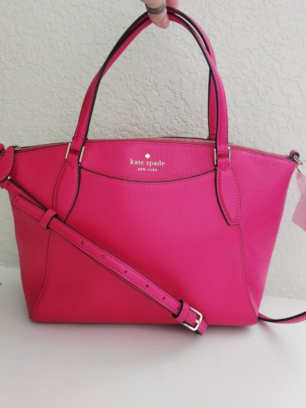 Nwt Kate Spade NY Pink Leather Shoulder Bag Purse - Picture 3 of 15